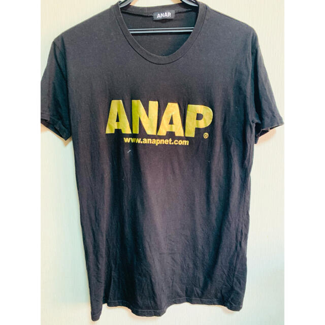 ANAP(アナップ)の【アナップ】ゴールドロゴシンプル黒半袖Tシャツ♪ANAP レディースのトップス(Tシャツ(半袖/袖なし))の商品写真