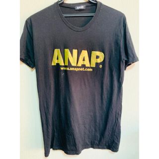 アナップ(ANAP)の【アナップ】ゴールドロゴシンプル黒半袖Tシャツ♪ANAP(Tシャツ(半袖/袖なし))