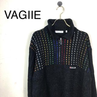 VAGIIE SPORT サマーニット　水色×白　XL