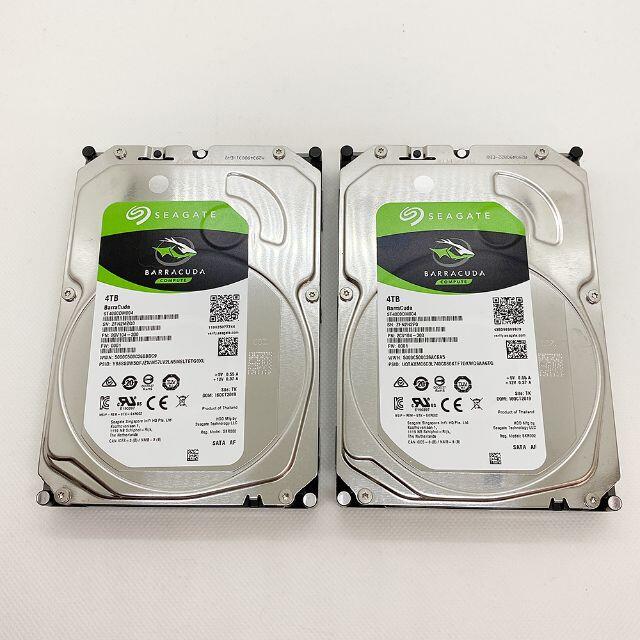 PCパーツSeagate 4TB SATA600 5400 【2個セット】