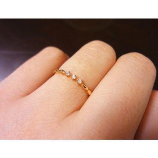 ete エテ ダイヤモンド ピンキーリング0.04ct K10 ピンクゴールド