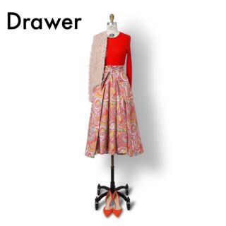 ☆Drawer☆ 新品タグ付18SSペイズリータックスカート☆定価66000円