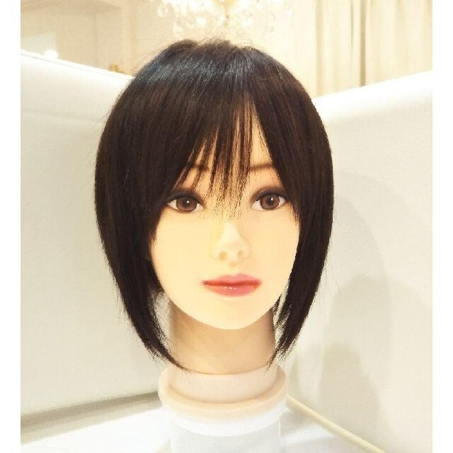 しておりま レミー人毛100%ウィッグ横流し前髪❣️宇多田ヒカル✨黒髪