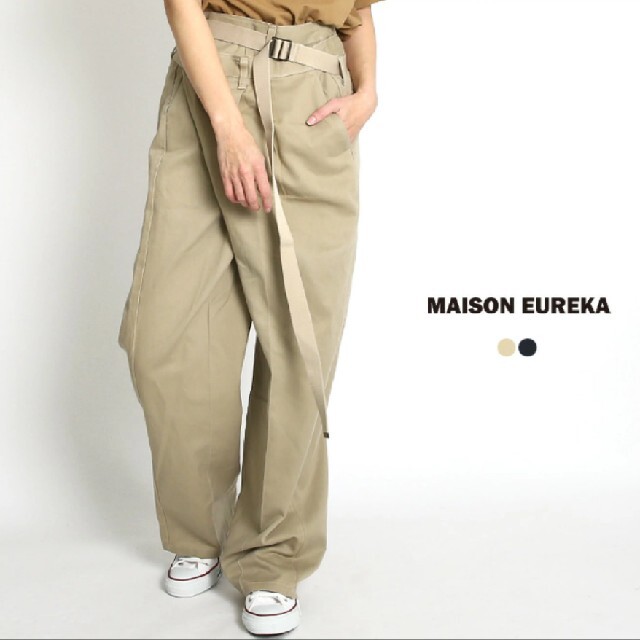 MAISON EUREKA リメイクチノパンツ　ベージュ