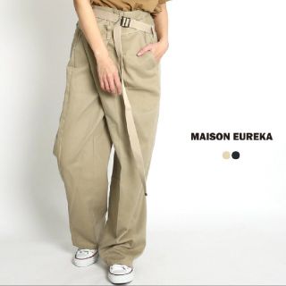 エディション(Edition)のMAISON EUREKA リメイクチノパンツ　ベージュ(チノパン)