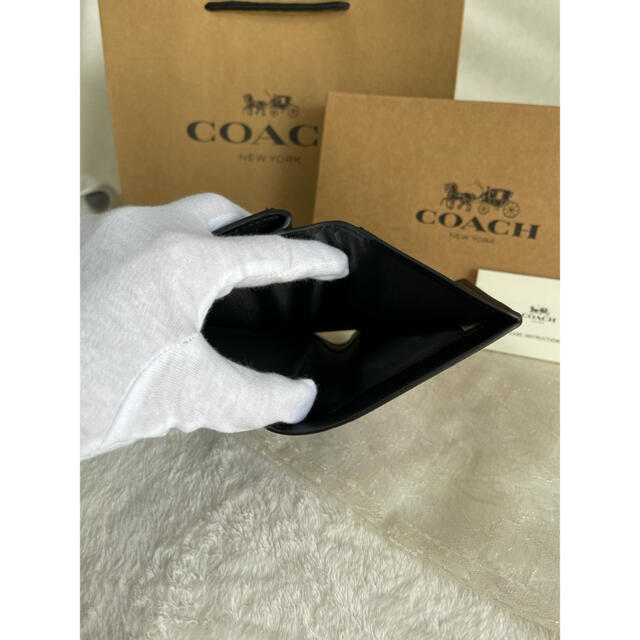 COACH(コーチ)のCOACH コーチ 二つ折り財布 レザー  シグネチャー レディースのファッション小物(財布)の商品写真