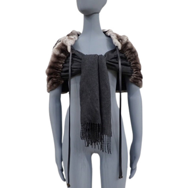 FENDI 美品 オリラグ キャンディストール ショール ファー www