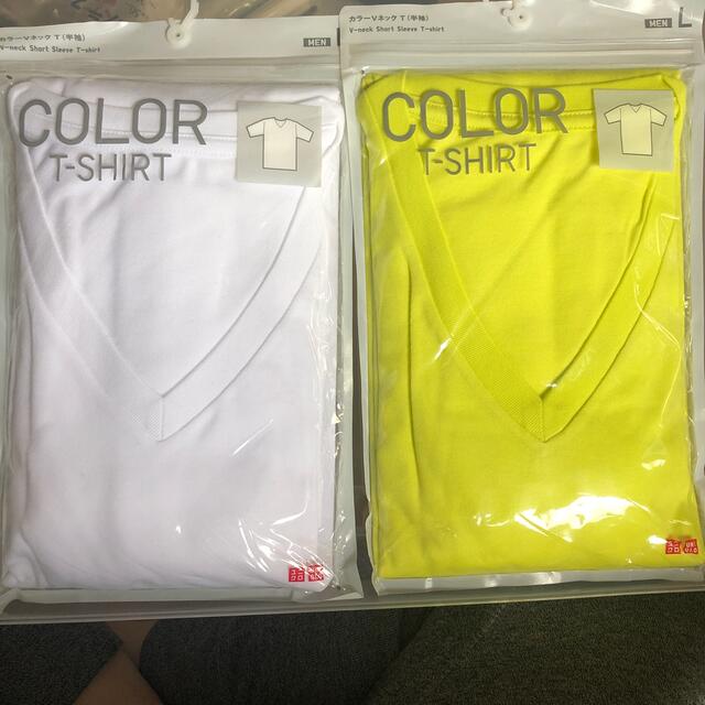 UNIQLO(ユニクロ)の【新品】UNIQLO ユニクロ　カラーVネックT 半袖　Tシャツ　まとめ売り メンズのトップス(Tシャツ/カットソー(半袖/袖なし))の商品写真