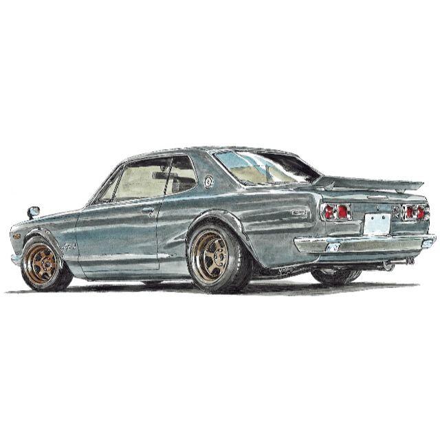 NC-676 GT-R C10/C110限定版画サイン額装作家平右ヱ門 2