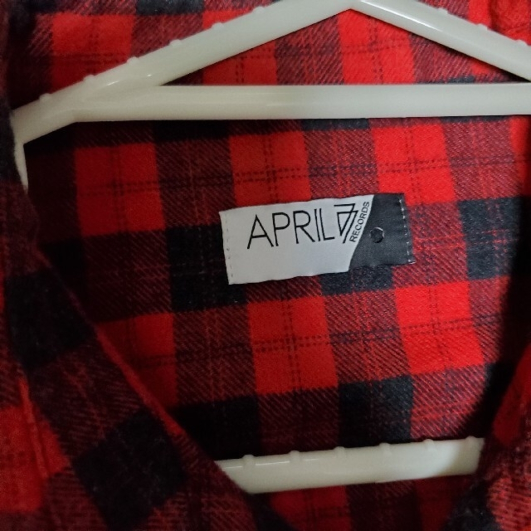 April77 - APRIL77 赤 黒 レッド ネルシャツ シャツ チェック チェック