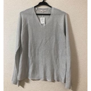 コムサイズム(COMME CA ISM)のニット COMSA ism 定価9900円。シルバーMサイズ 新品 タグ付き(ニット/セーター)