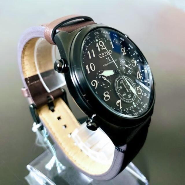 新品●SEIKO 電波ソーラー プロスペックス 革バンド セイコー メンズ腕時計