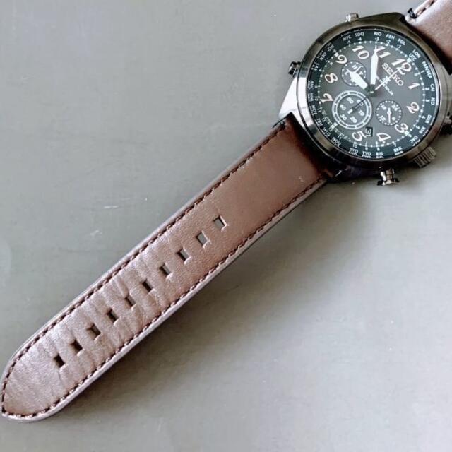 新品●SEIKO 電波ソーラー プロスペックス 革バンド セイコー メンズ腕時計