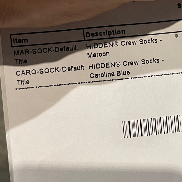 Hidden NY ソックス（新色）