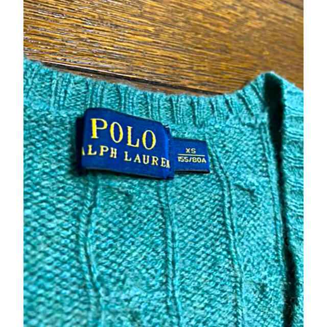Ralph Lauren(ラルフローレン)のラルフローレン Vネック カシミヤケーブルセーター  レディースXSサイズ レディースのトップス(ニット/セーター)の商品写真