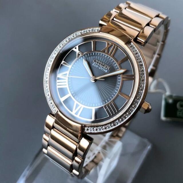 極美品】ダイヤベゼル☆シチズン ソーラー 腕時計 CITIZEN レディース