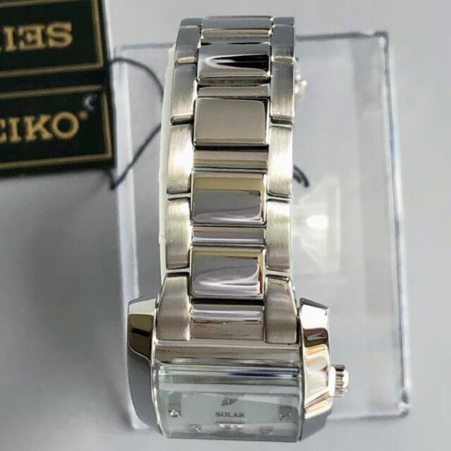 【新品】セイコー パール文字盤 SEIKO ソーラー ダイヤ レディース腕時計