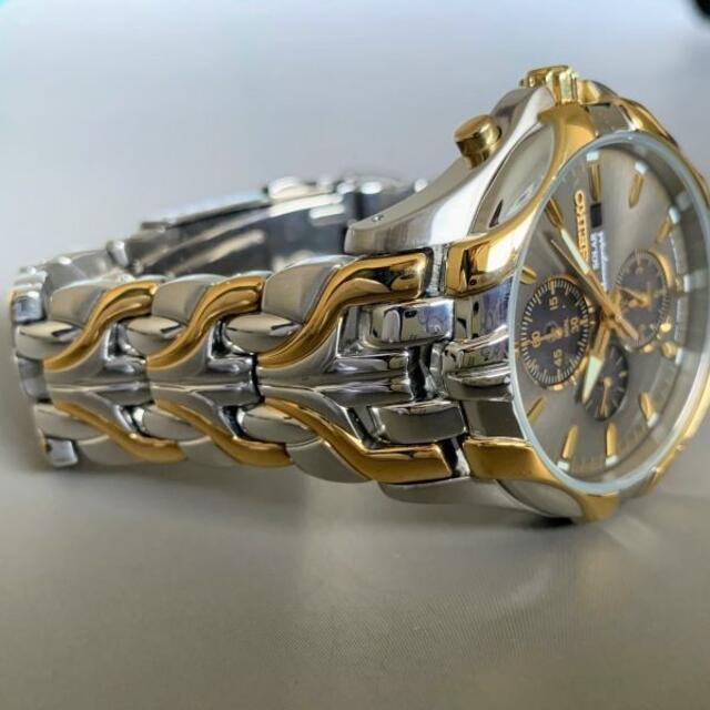 SEIKO(セイコー)の【新品】SEIKO 光沢あるゴールド加工 ソーラー セイコー メンズ腕時計 レディースのファッション小物(腕時計)の商品写真