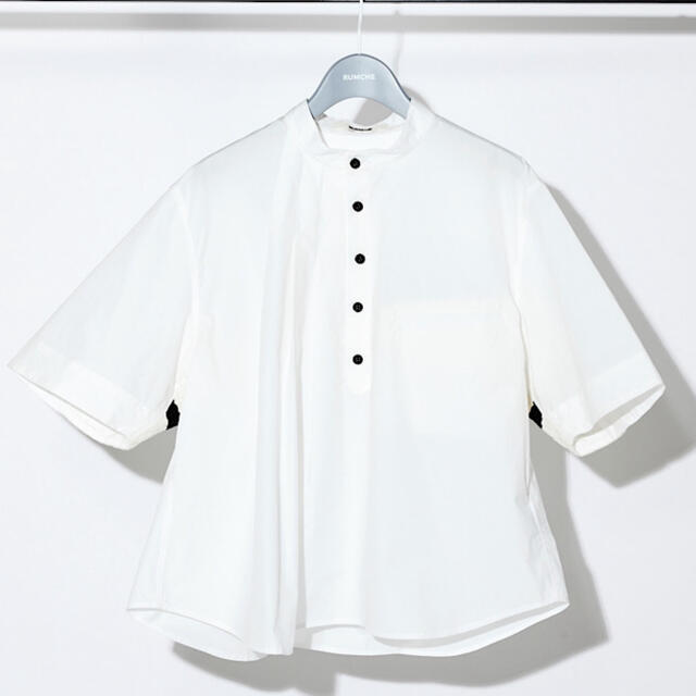 【新品・未使用】Knit Bonding Stand Collar Shirt レディースのトップス(シャツ/ブラウス(半袖/袖なし))の商品写真