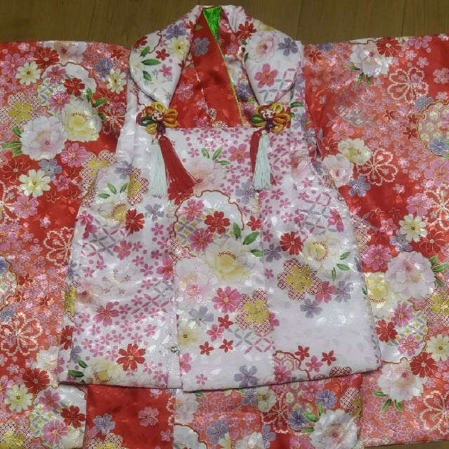 七五三　３歳　着物フルセット キッズ/ベビー/マタニティのキッズ服女の子用(90cm~)(和服/着物)の商品写真