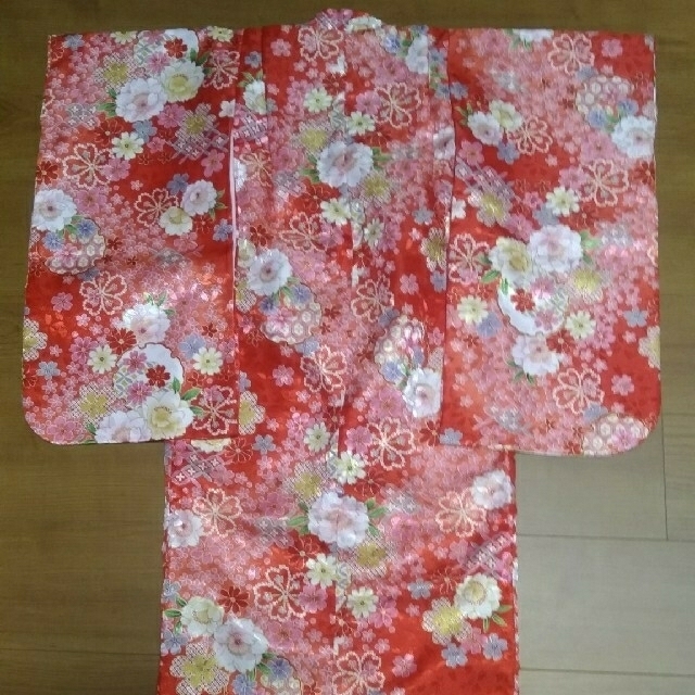 七五三　３歳　着物フルセット キッズ/ベビー/マタニティのキッズ服女の子用(90cm~)(和服/着物)の商品写真