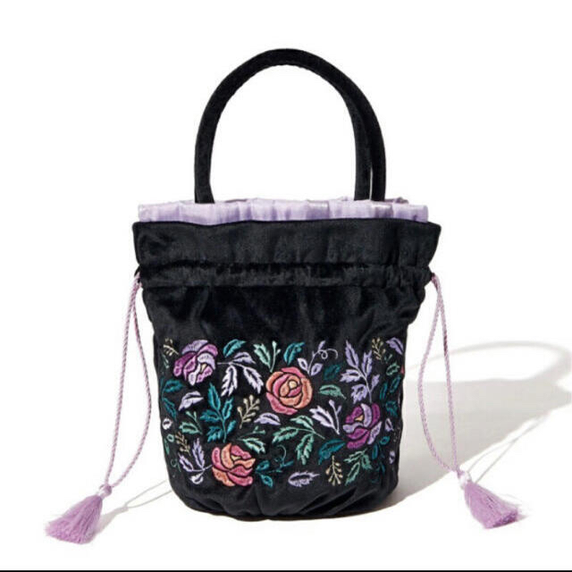 ANNA SUI(アナスイ)のFrancfranc × ANNA SUI コラボ 巾着バッグ　BLACK レディースのバッグ(ハンドバッグ)の商品写真