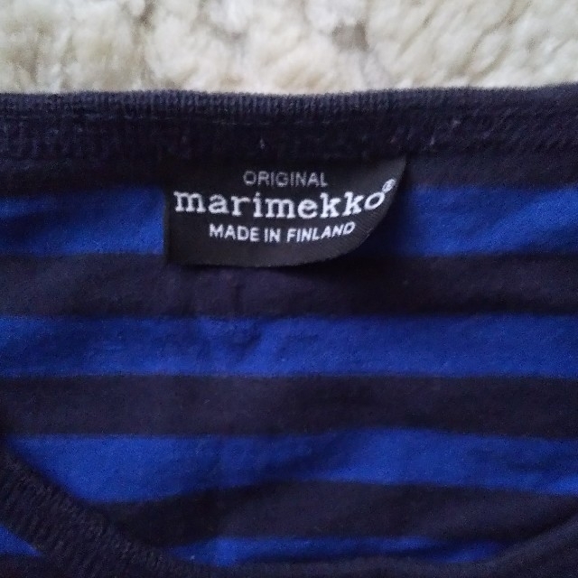 marimekko(マリメッコ)のmarimekko  紺✕黒  レディースS〜M レディースのトップス(Tシャツ(長袖/七分))の商品写真