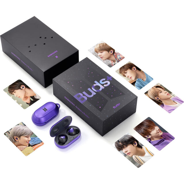 防弾少年団(BTS)(ボウダンショウネンダン)の新品 ワイヤレスイヤホン Galaxy Buds+  BTS Edition スマホ/家電/カメラのオーディオ機器(ヘッドフォン/イヤフォン)の商品写真