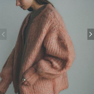 ステュディオス(STUDIOUS)のクラネ COLOR MOHAIR SHAGGY CARDIGAN ピンク(カーディガン)