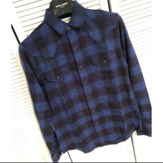 サンローラン(Saint Laurent)のサンローランパリ チェック ウエスタネルシャツ XS(シャツ)