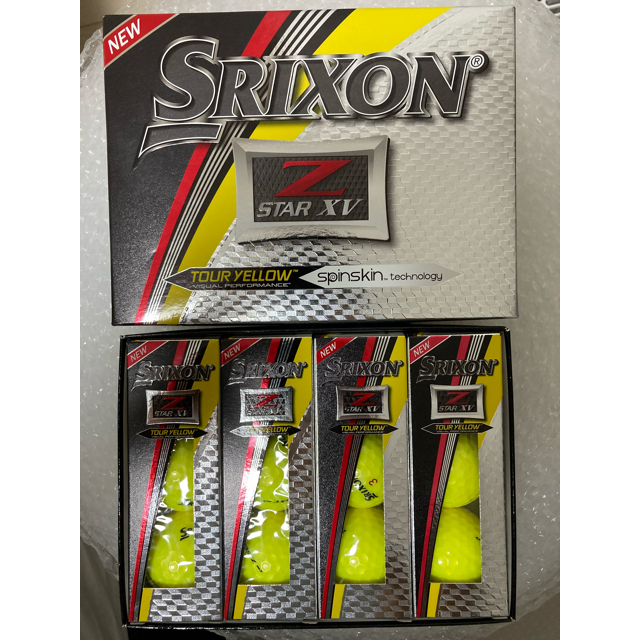 Srixon(スリクソン)のスリクソン Z-STAR XV SRIXON 1ダース イエロー  未使用新品  スポーツ/アウトドアのゴルフ(その他)の商品写真