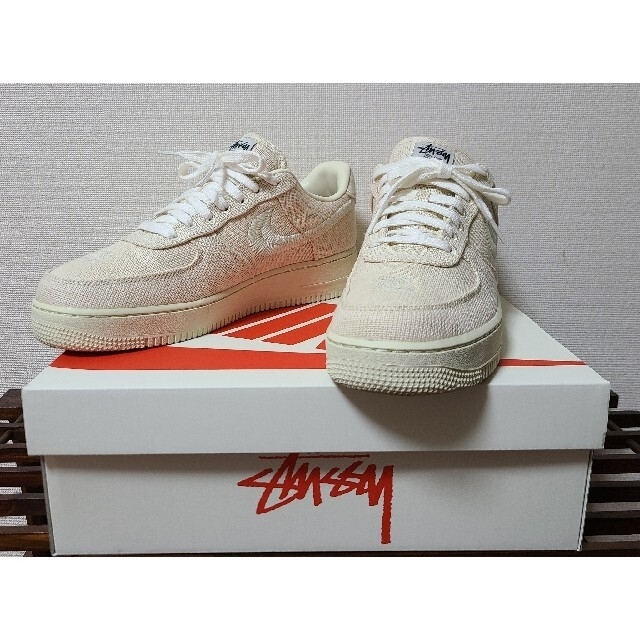 新品 NIKE stussy AIR FORCE 1 MID FOSSIL 28