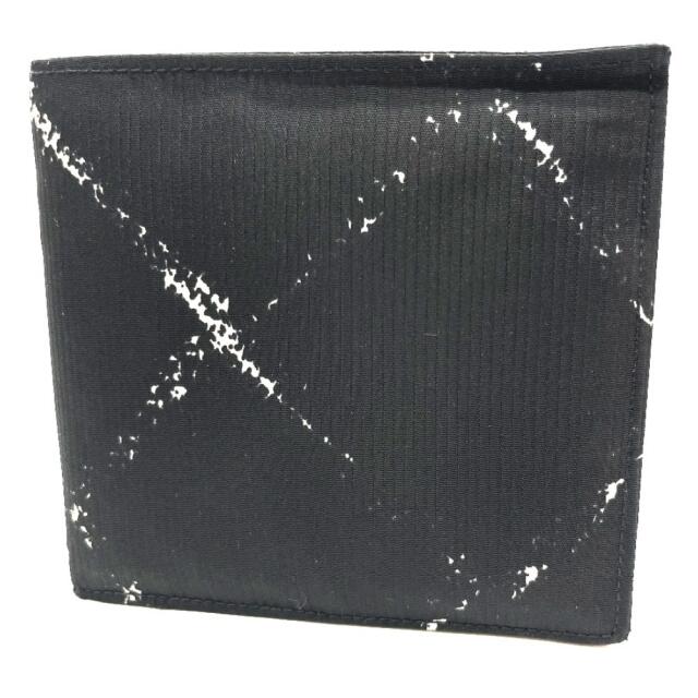 レディースシャネル 旧トラベルライン コンパクト 折りたたみ 2つ折り財布 ブラック