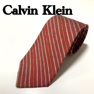 カルバンクライン(Calvin Klein)のCalvin Klein カルバンクライン ネクタイ 赤 ストライプ柄(ネクタイ)