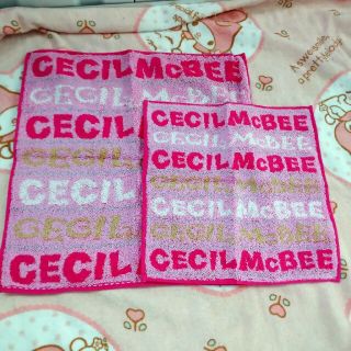 セシルマクビー(CECIL McBEE)の【新品未使用】セシルマクビー CECIL McBEE ロゴ  ミニタオル ハンド(タオル/バス用品)