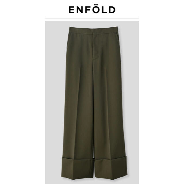 ENFOLD - 【新品タグ付き】ENFOLD エンフォルド ワイドパンツ カーキ