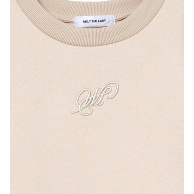 melt the lady ”M”crew sweat beige