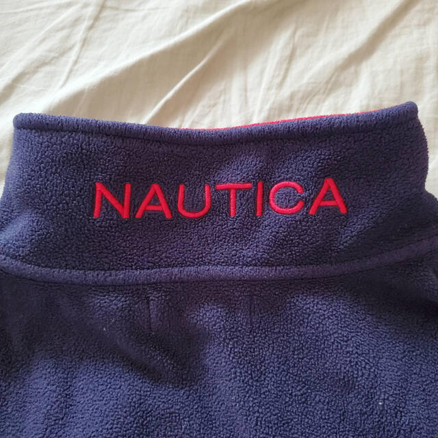 NAUTICA(ノーティカ)のUS古着 ノーティカ プルオーバー フリース スウェット ハーフジップ ネイビー メンズのトップス(スウェット)の商品写真