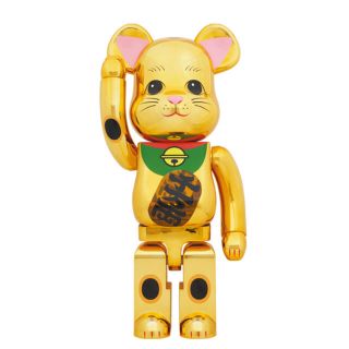 メディコムトイ(MEDICOM TOY)のBE@RBRICK 招き猫 金メッキ 発光 1000％(その他)