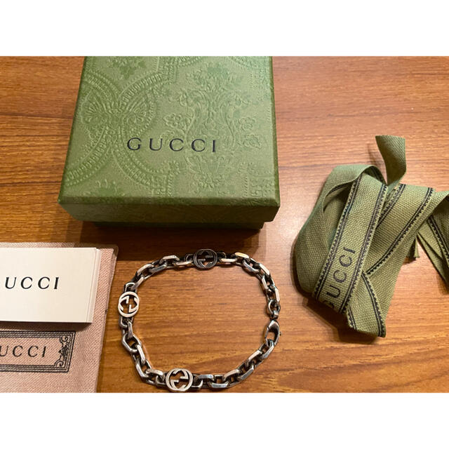 Gucci - GUCCI インターロッキングG シルバー ブレスレット 18の通販