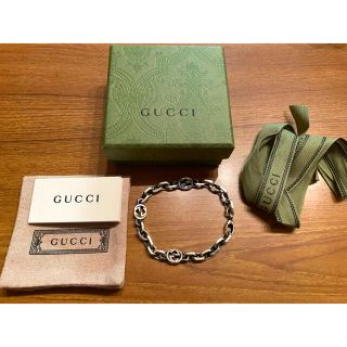 グッチ(Gucci)のGUCCI インターロッキングG シルバー ブレスレット　18(ブレスレット/バングル)