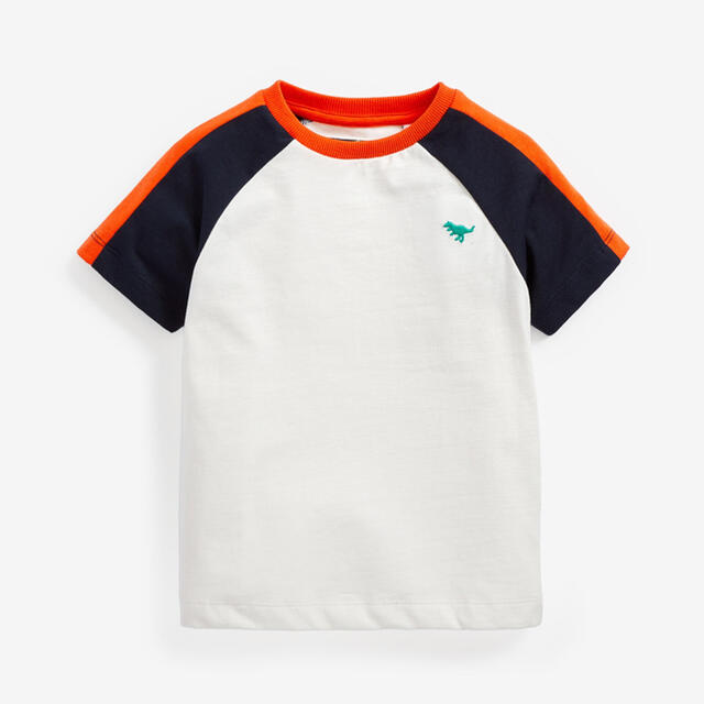 NEXT(ネクスト)の【新品】next オレンジ/ネイビー Tシャツ3枚組（ボーイズ） キッズ/ベビー/マタニティのベビー服(~85cm)(Ｔシャツ)の商品写真