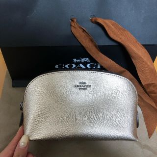 COACH - コーチ COACH コスメティックケース17 クロスグレインレザーの ...