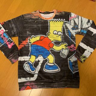 シンプソン(SIMPSON)のお値下げ！　シンプソンズ　トレーナー　レアな総柄(Tシャツ/カットソー(七分/長袖))