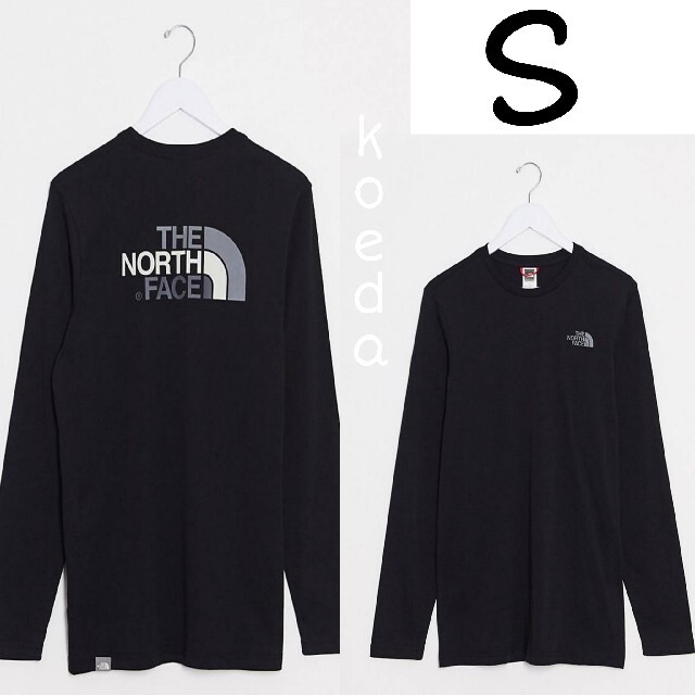 ノースフェイス　長袖　ロンT　黒　Easy long sleeve　海外S