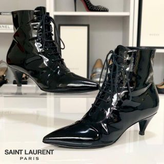 サンローラン　パイソン　レースアップ　ブーツ　saintlaurent 39