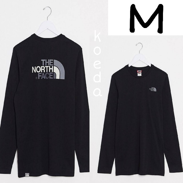 ノースフェイス　長袖　ロンT　黒　Easy long sleeve　海外M