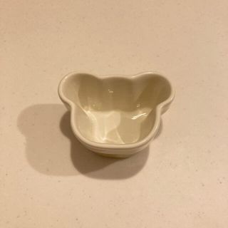 ルクルーゼ(LE CREUSET)のル・クルーゼ♡くまちゃん型離乳食食器♡ホワイト(離乳食器セット)