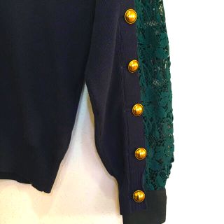 sacai 20aw タグ付未使用 レースドッキング再構築ニット-