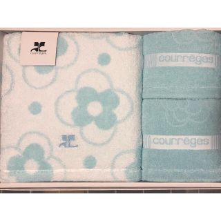 クレージュ(Courreges)の【新品】クレージュ　タオルセット　バスタオル　フェイスタオル(タオル/バス用品)